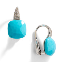 Charger l'image dans la galerie, Boucles d'oreilles Pomellato modèle Capri en or gris et turquoise