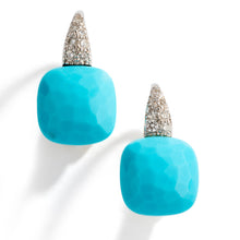 Charger l'image dans la galerie, Boucles d'oreilles Pomellato modèle Capri en or gris et turquoise