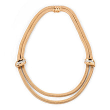 Charger l'image dans la galerie, Collier or jaune double rang maillon lisse