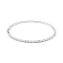Charger l'image dans la galerie, Bracelet jonc en or gris et diamants
