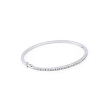 Charger l'image dans la galerie, Bracelet jonc en or gris et diamants