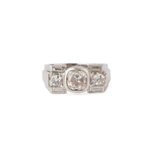 Charger l'image dans la galerie, Bague platine Art déco et diamant