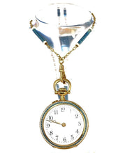 Charger l'image dans la galerie, Montre à gousset or jaune 18kt émaillée avec sa chaîne datant de 1900-1910 - adalgyseboutique