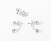 Charger l'image dans la galerie, Boucles d'oreilles Dinh Van en or gris et diamants modèle Cube