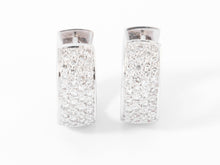 Charger l'image dans la galerie, Boucles d'oreilles en demi créole en or gris et diamant