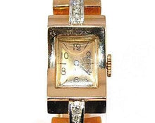 Charger l'image dans la galerie, Montre tank or platine et diamant - adalgyseboutique