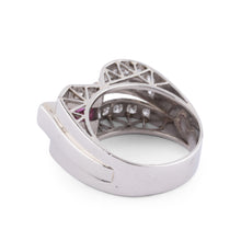 Charger l'image dans la galerie, Bague en platine diamant et rubis