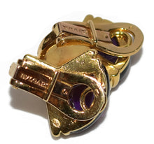 Charger l'image dans la galerie, Boucles d'oreilles or jaune de la maison Bvlgari en améthyste