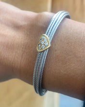 Charger l'image dans la galerie, Bracelet acier ,or et diamants de la maison Fred modèle force 10