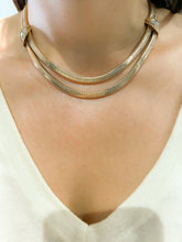 Charger l'image dans la galerie, Collier or jaune double rang maillon lisse