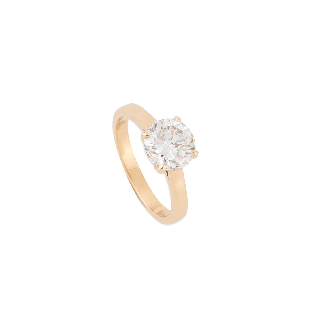 Bague solitaire en or avec diamant