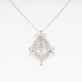 Pendentif corbeille en diamant et platine