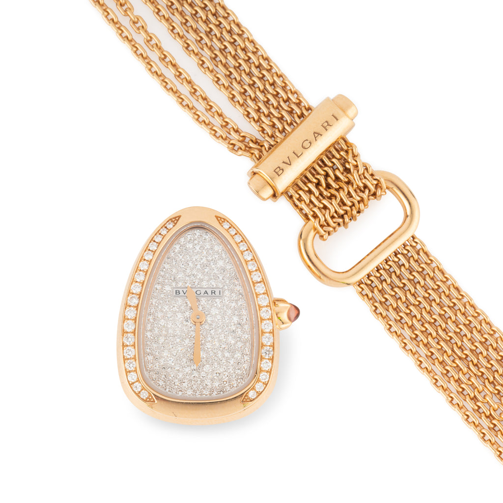 Montre Bvlgari collection Serpenti en or rose