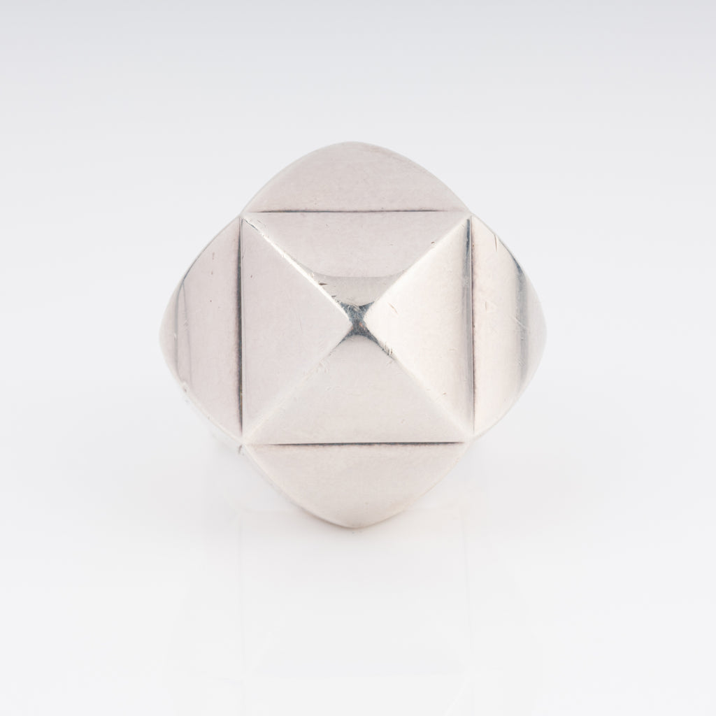 Bague en argent de la maison Hermès collection collier de chien rock