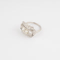 Bague jarretière en platine et diamants