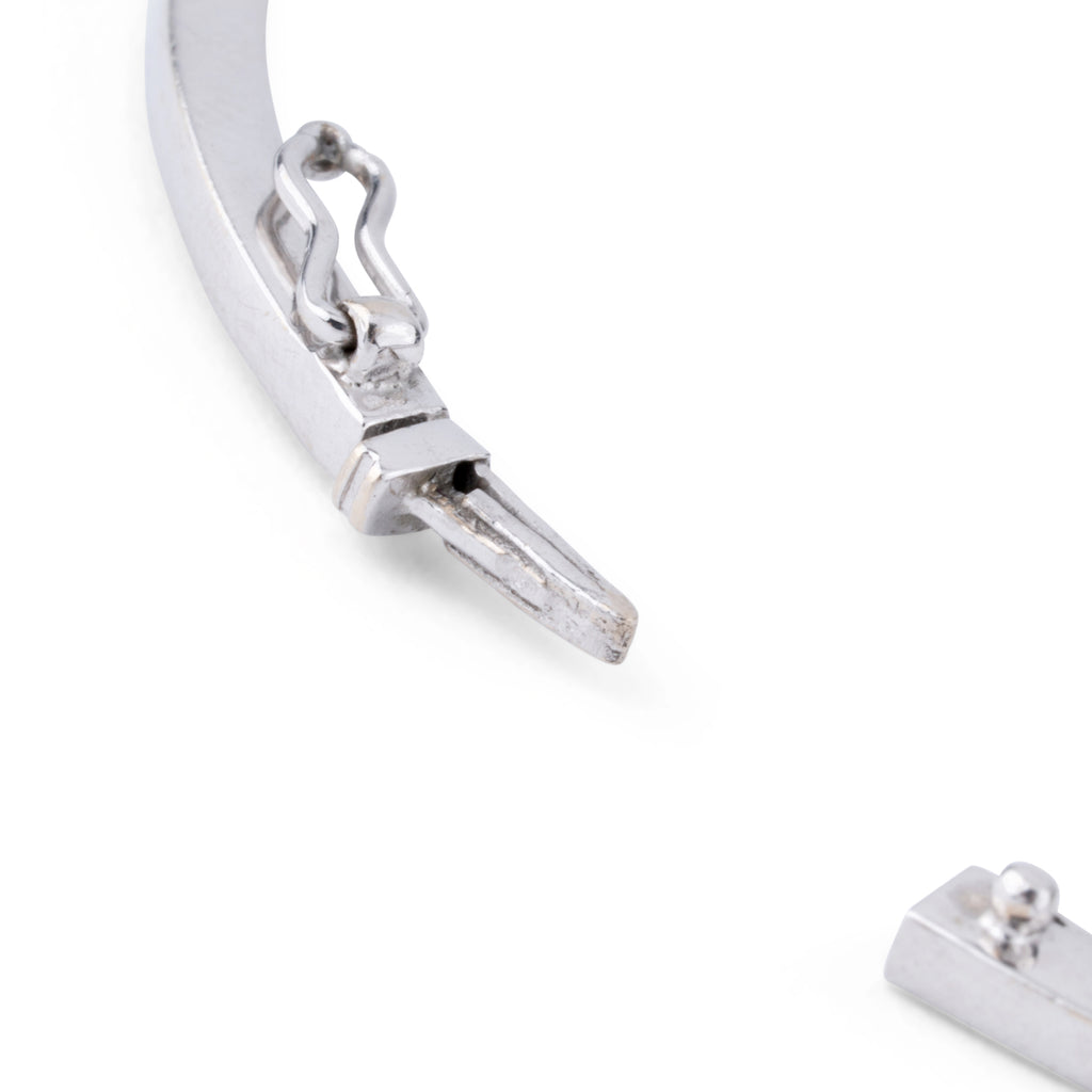 Bracelet jonc en or gris et diamants