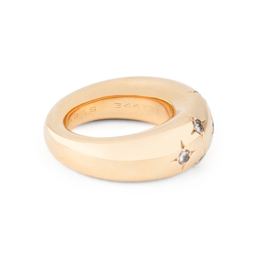 Bague jonc de la Maison Chaumet ornée de diamants