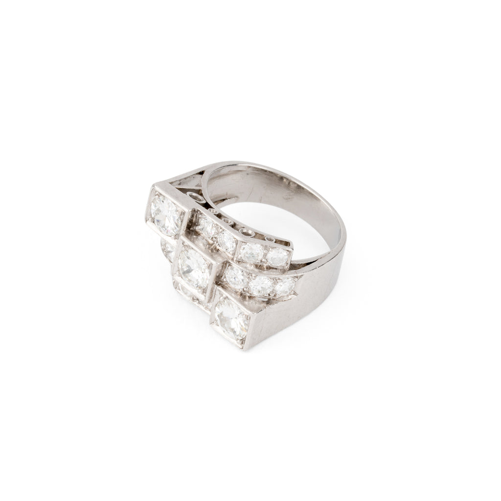 Bague en platine Art Déco