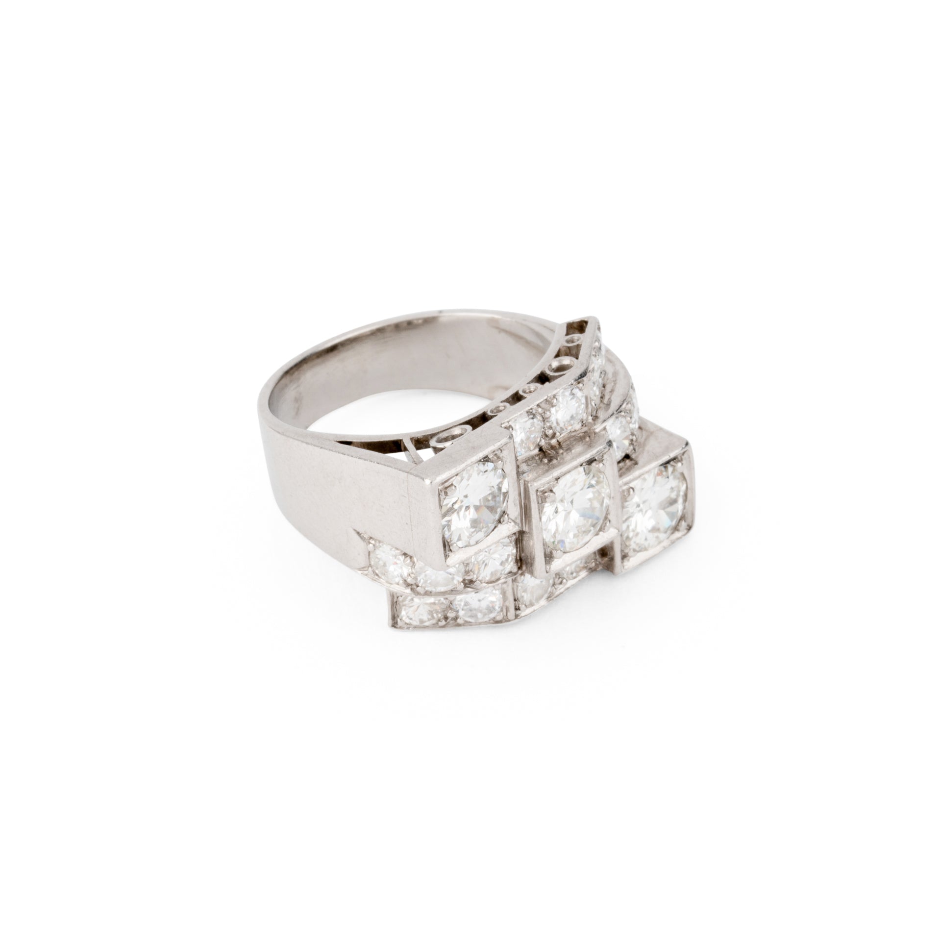 Bague en platine Art Déco