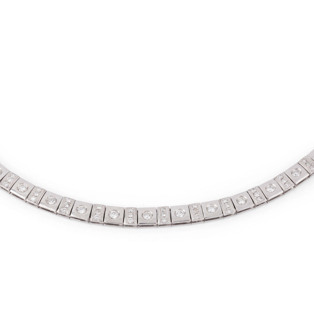 Collier en or gris et diamant