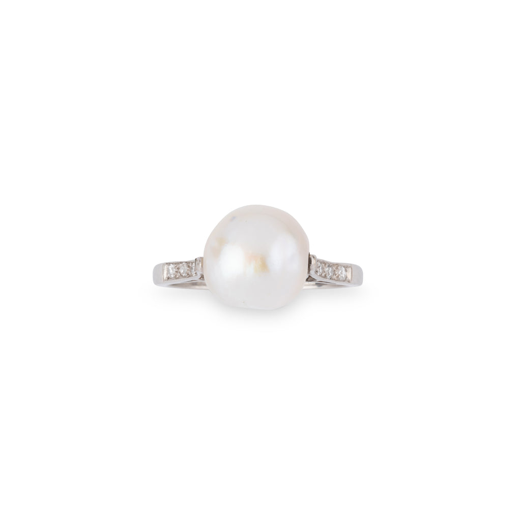 Bague Perle Akoya et platine