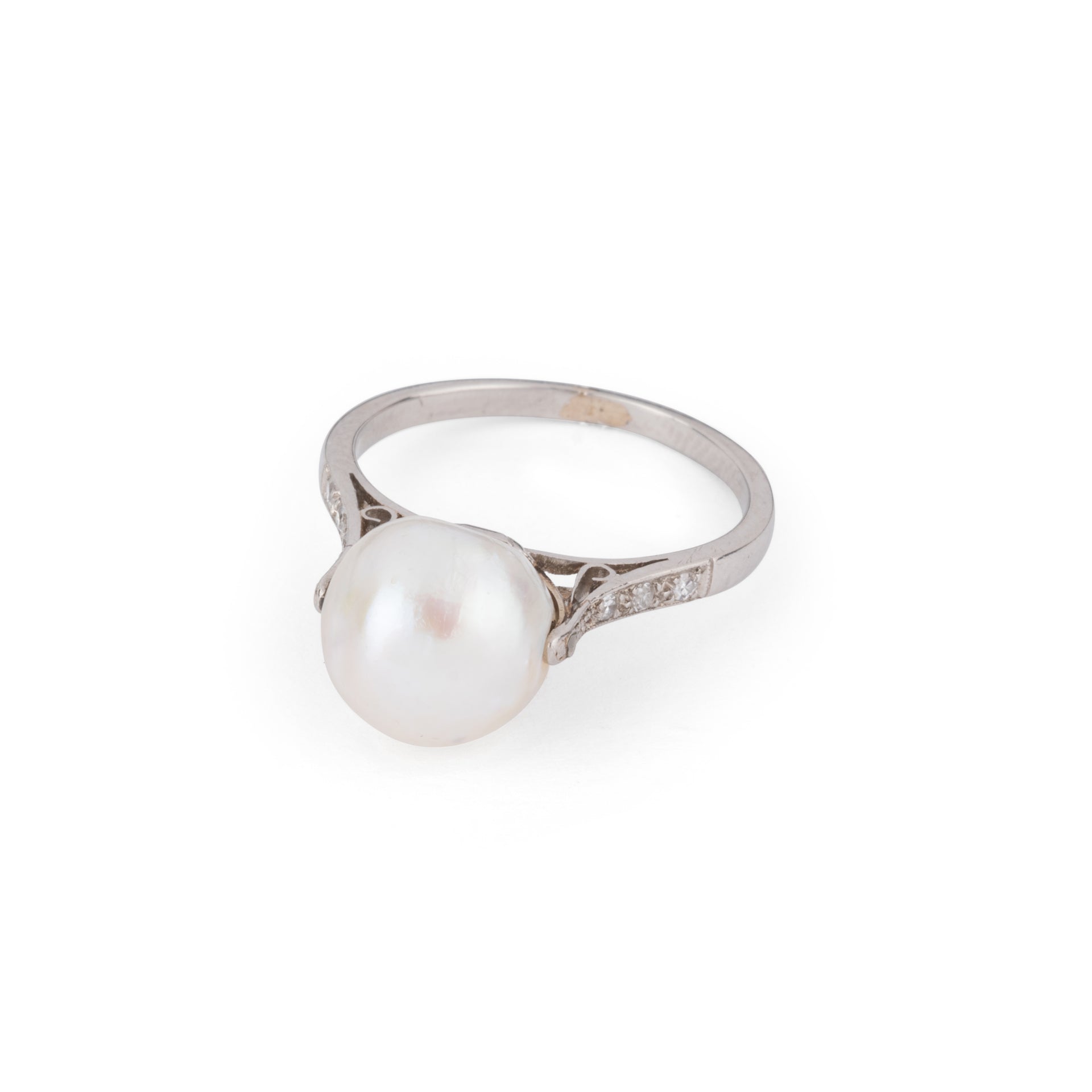 Bague Perle Akoya et platine
