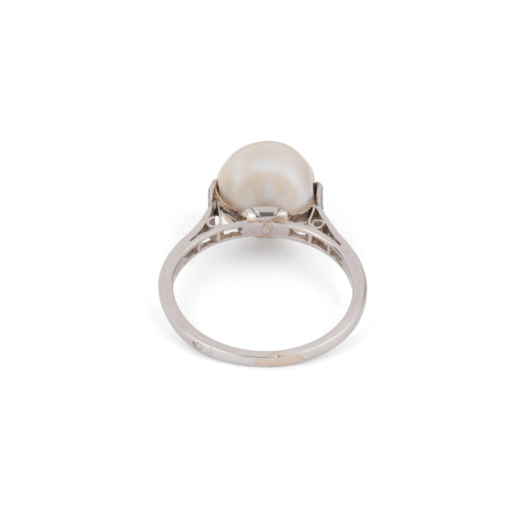 Bague Perle Akoya et platine