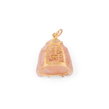 Charger l'image dans la galerie, Pendentif représentant un Bouddha quartz rose sculptée

