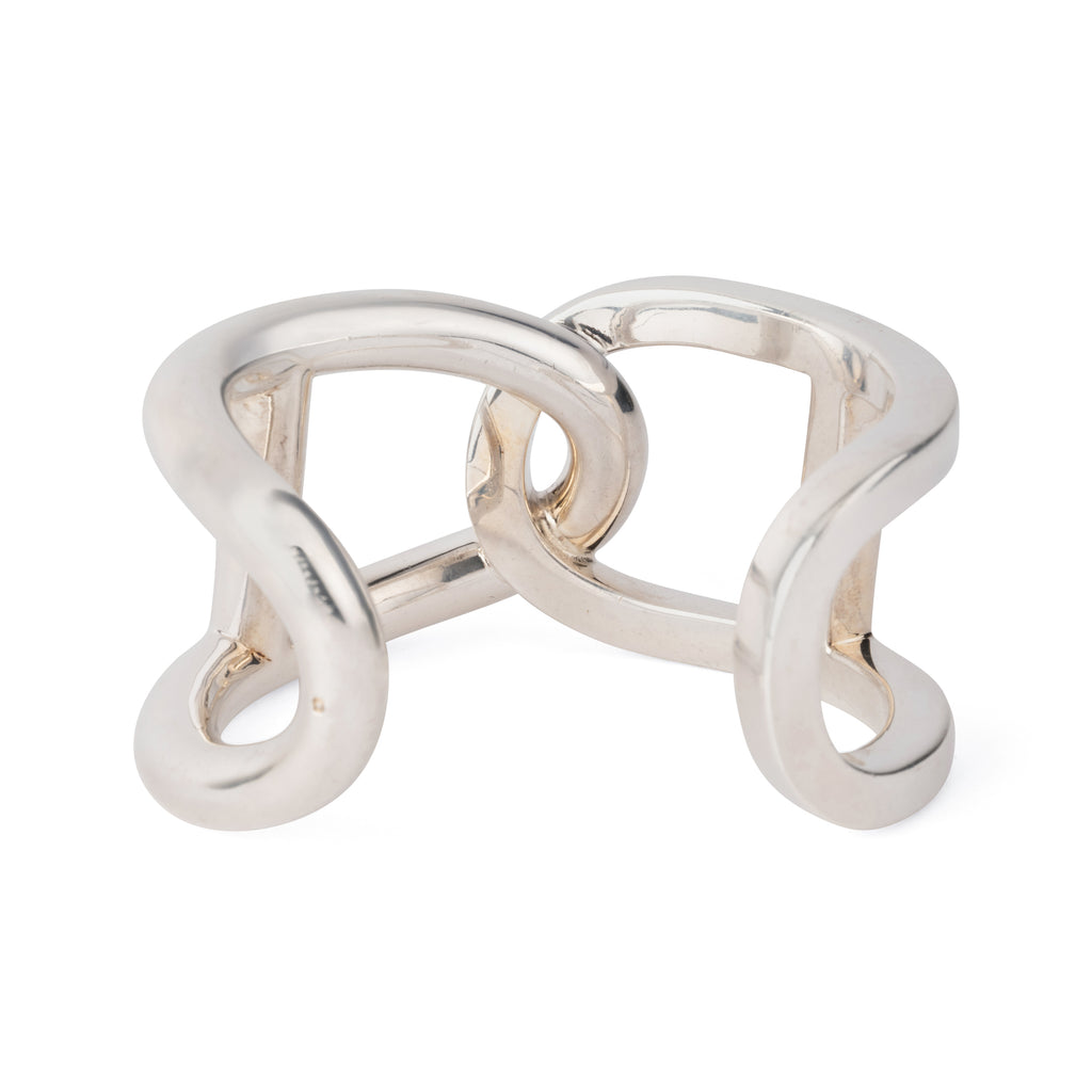 Bracelet jonc  en argent de la maison Hermès