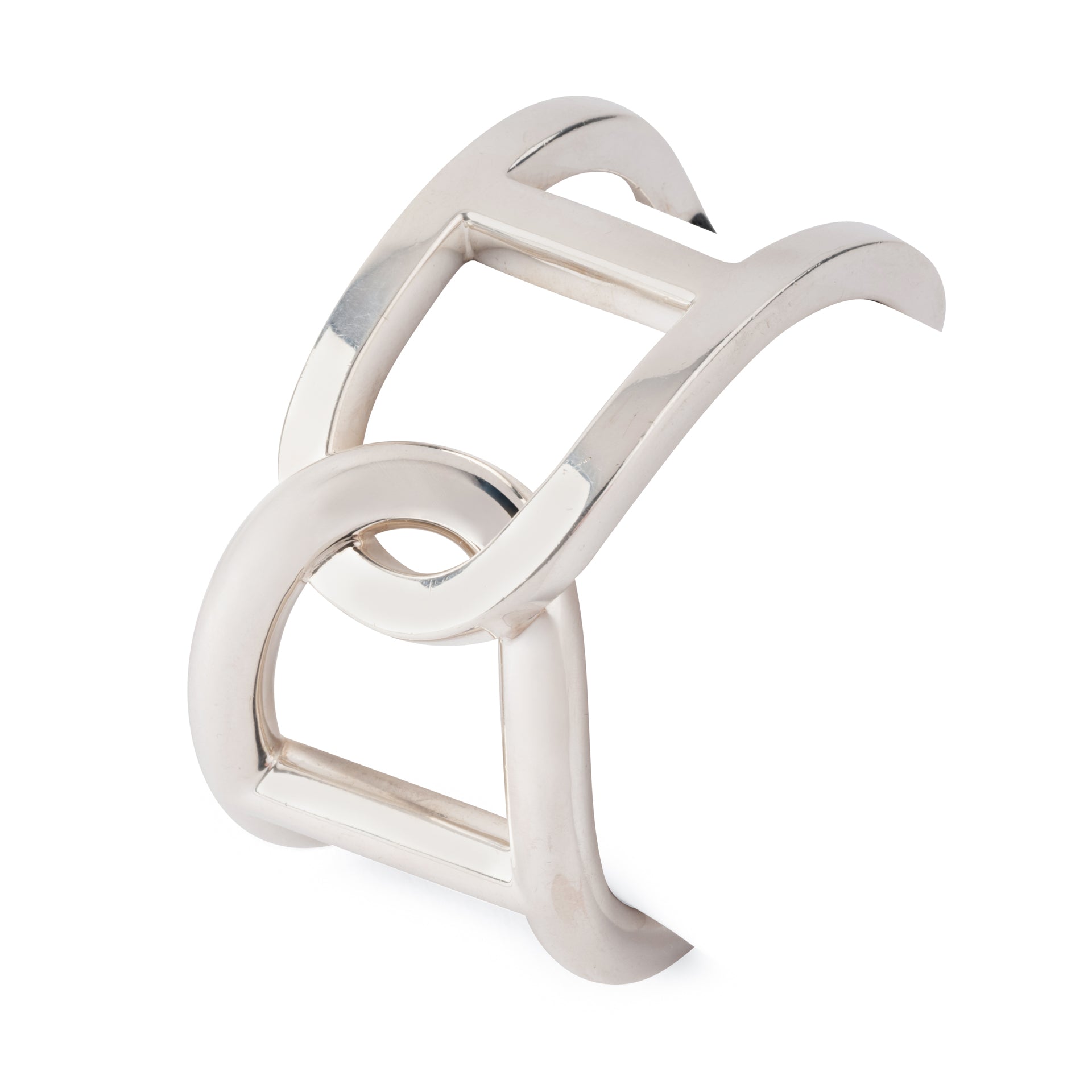 Bracelet jonc  en argent de la maison Hermès
