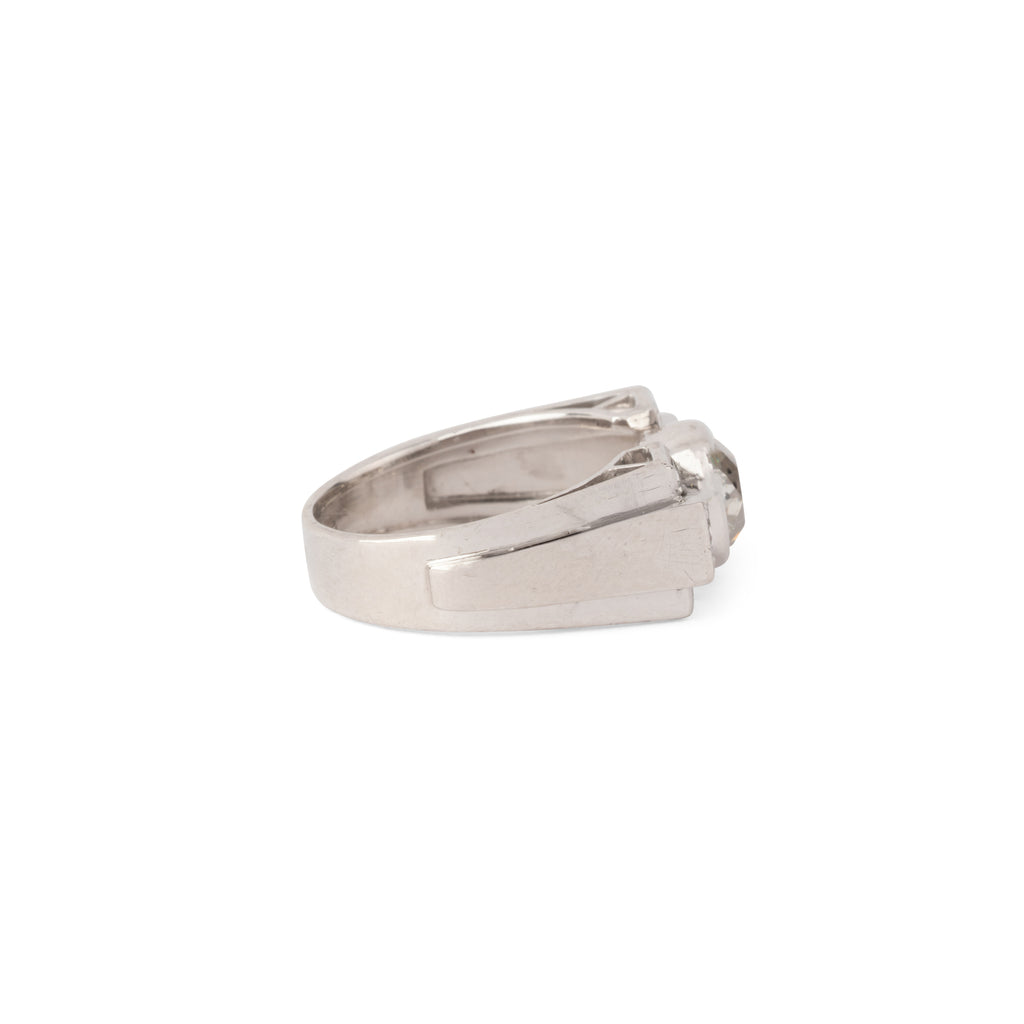 Bague platine Art déco et diamant