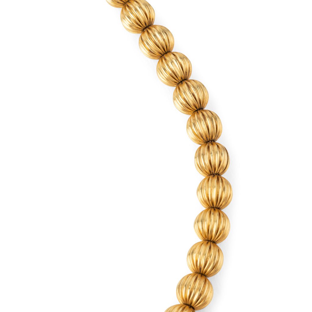 Collier en boules d'or jaunes ciselées de la maison Lalaounis