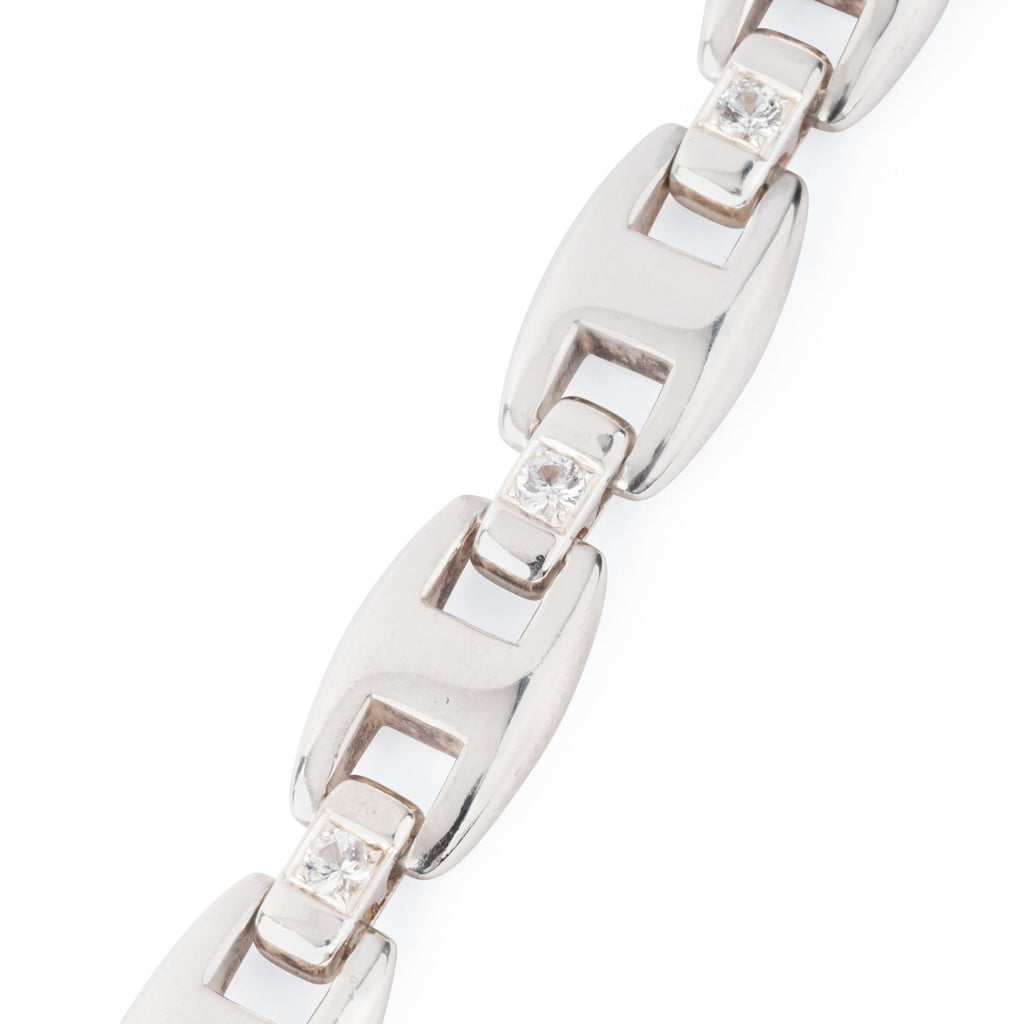 Bracelet en argent de la Maison Hermès du modèle Cassiopé