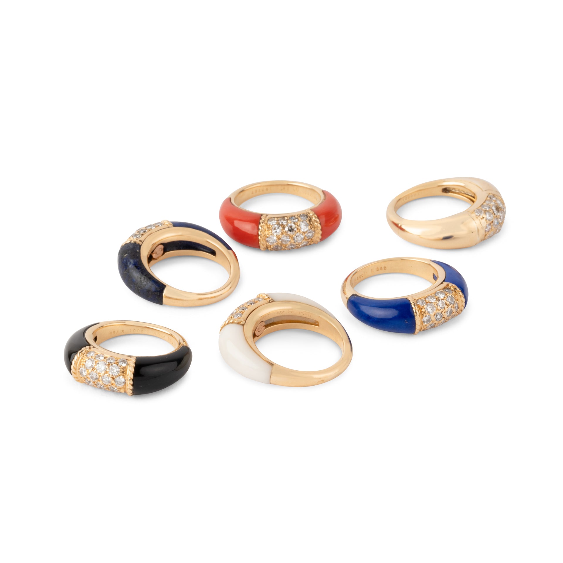 Bague Van Cleef & Arpels, collection Philippine en or jaune et lapis-lazuli et diamants
