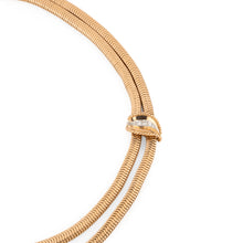 Charger l'image dans la galerie, Collier or jaune double rang maillon lisse
