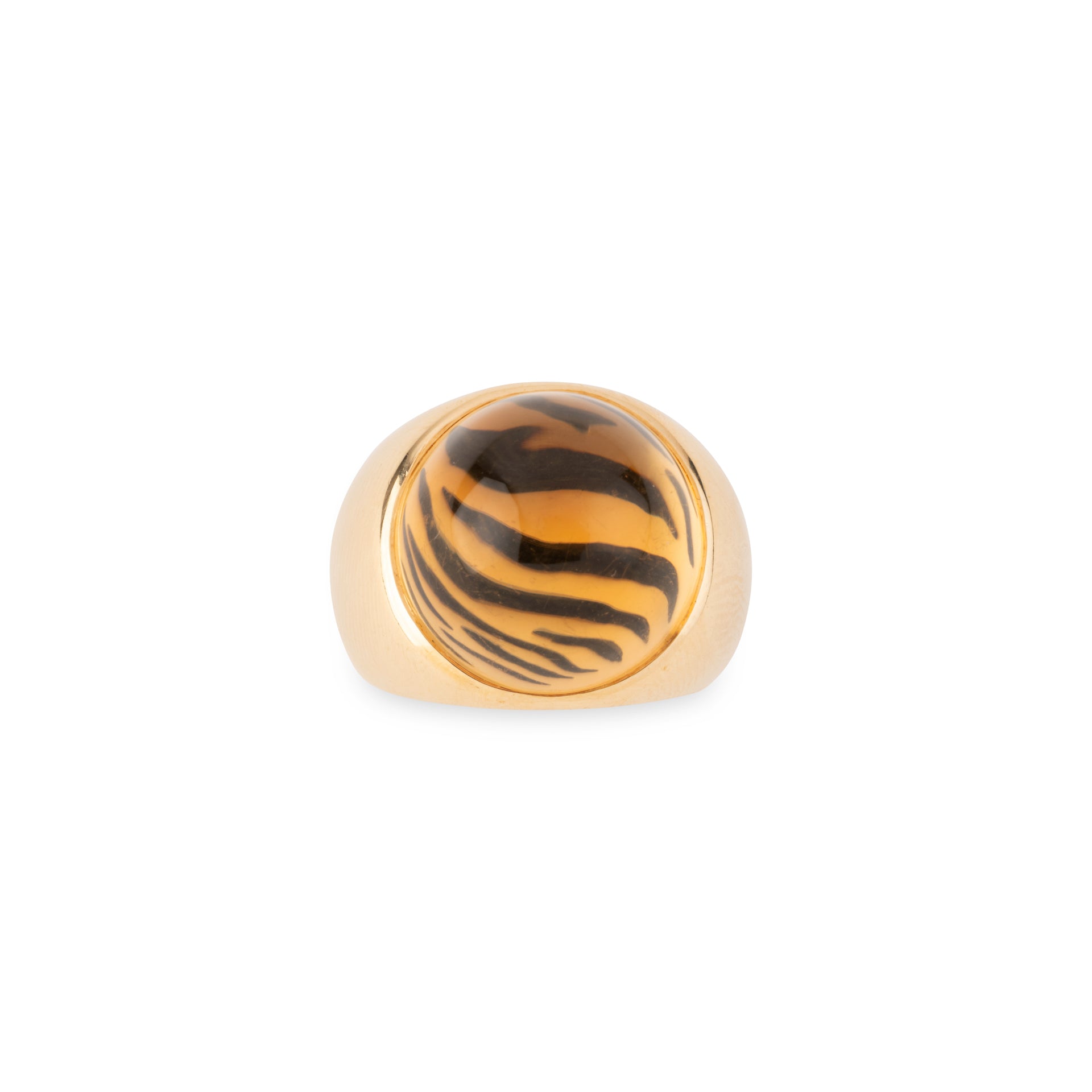 Bague Poiray avec citrine et nacre émaillée