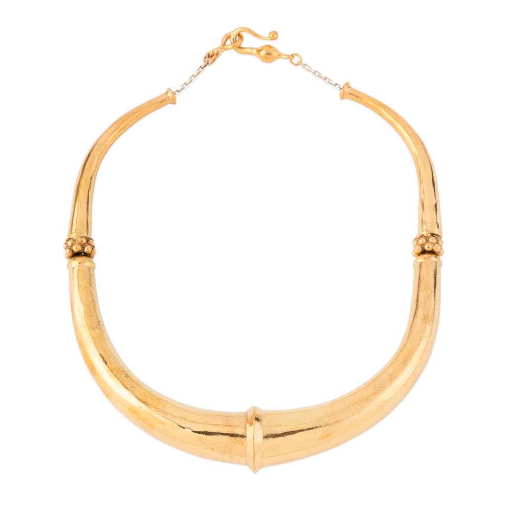 Collier torque en vermeil de l'artiste Goudji