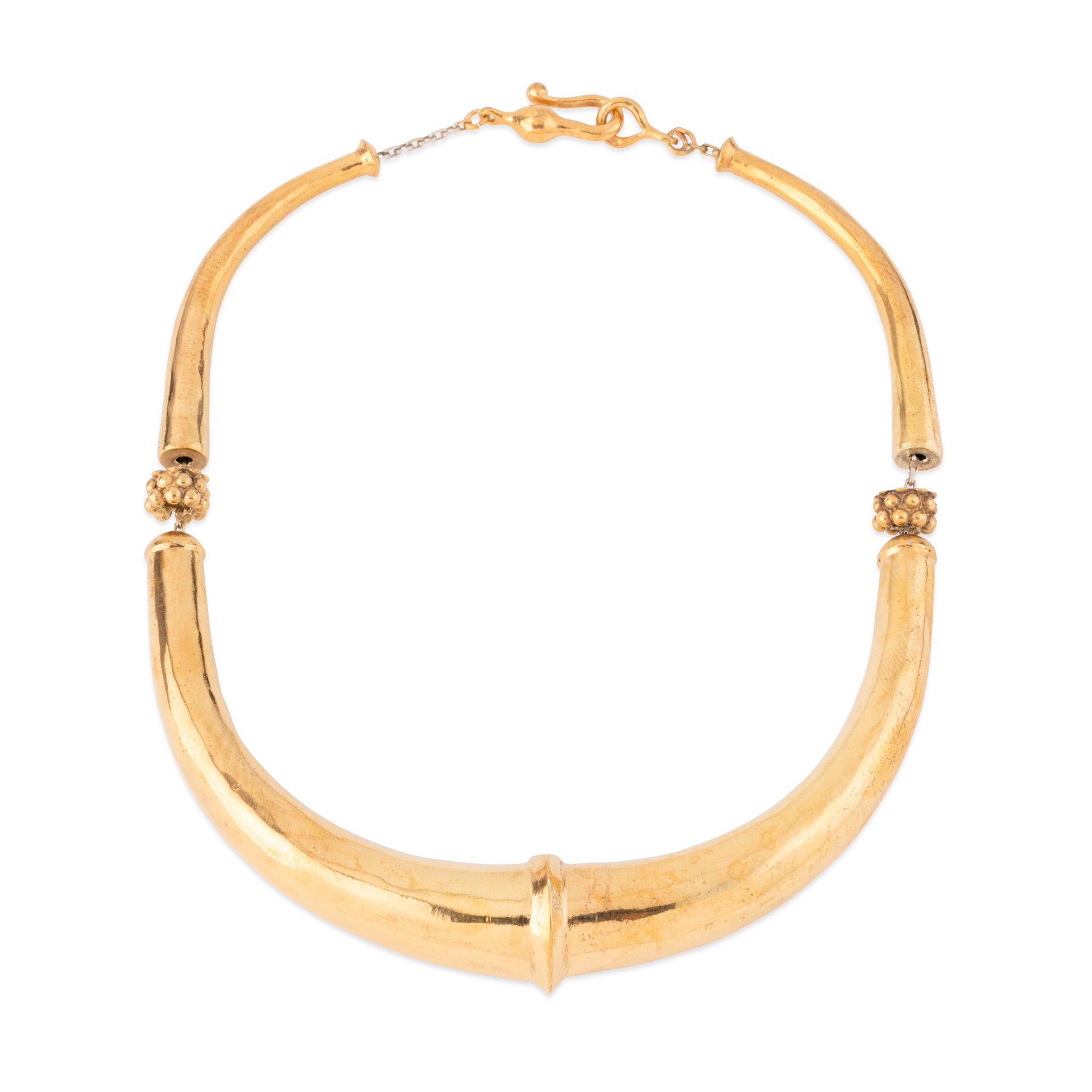 Collier torque en vermeil de l'artiste Goudji
