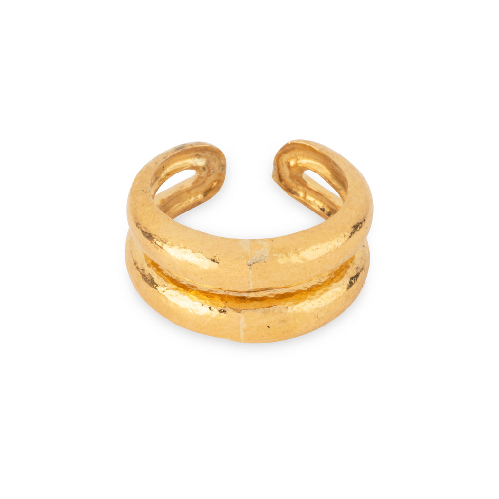Bague en or martelé