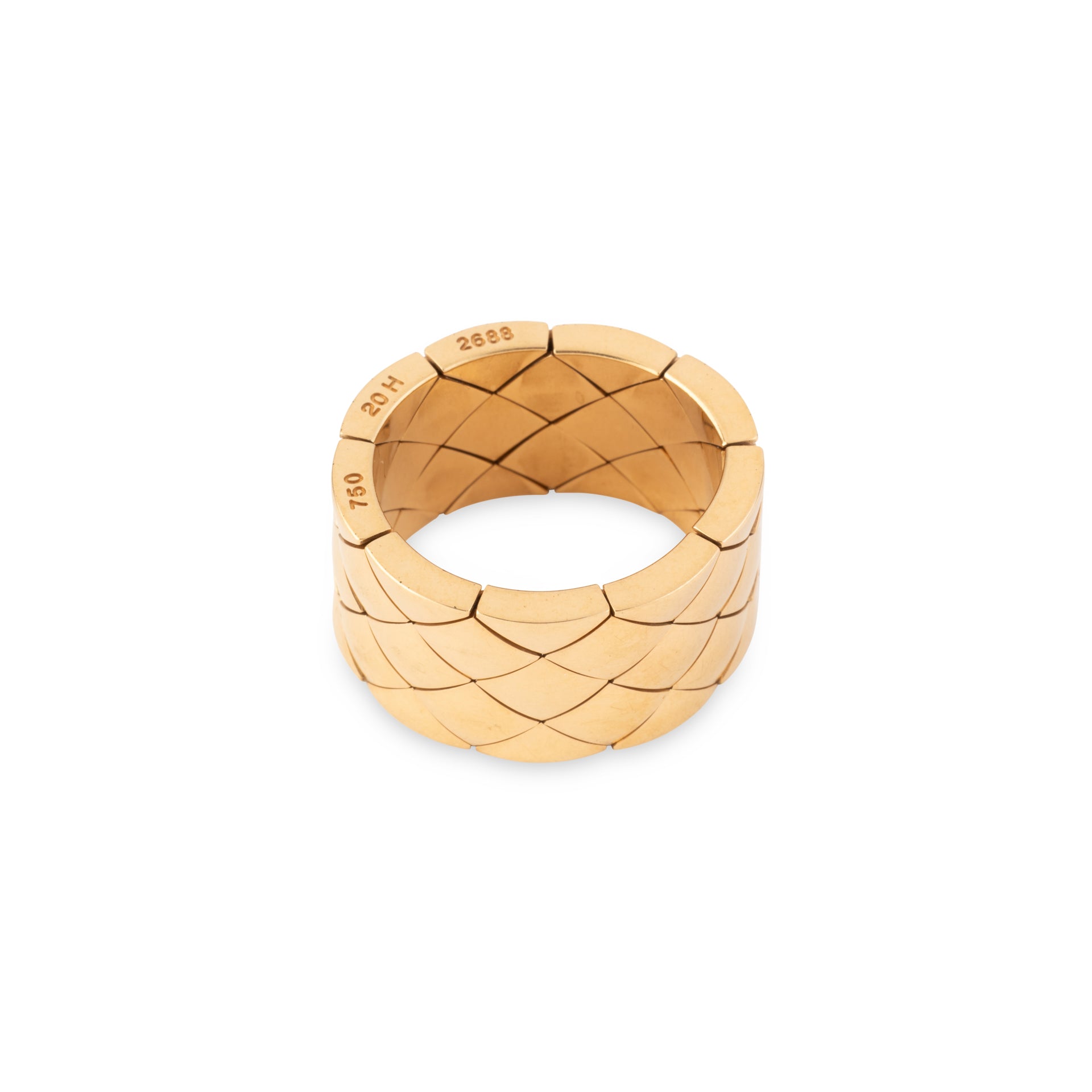 Bague Chanel "Matelassé" en or jaune