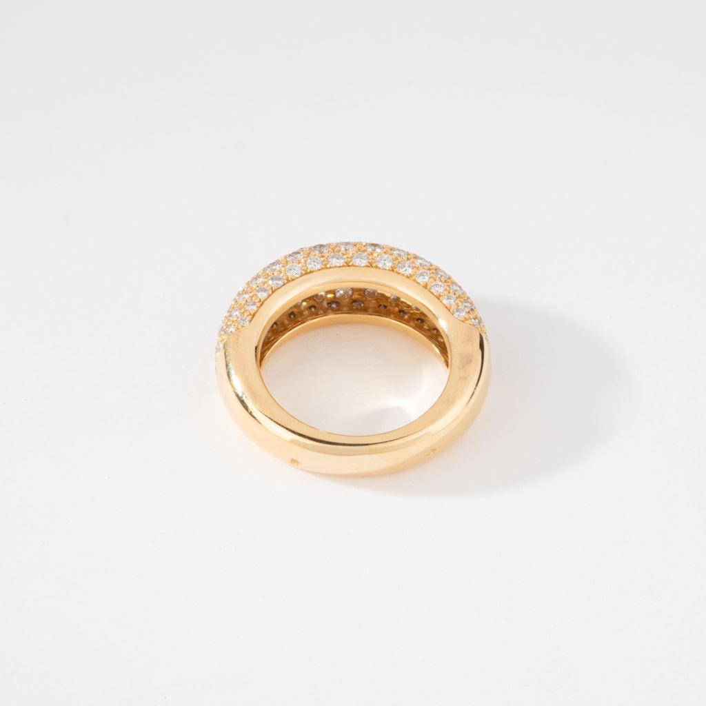 Bague jonc or jaune  en diamant de la maison Chaumet