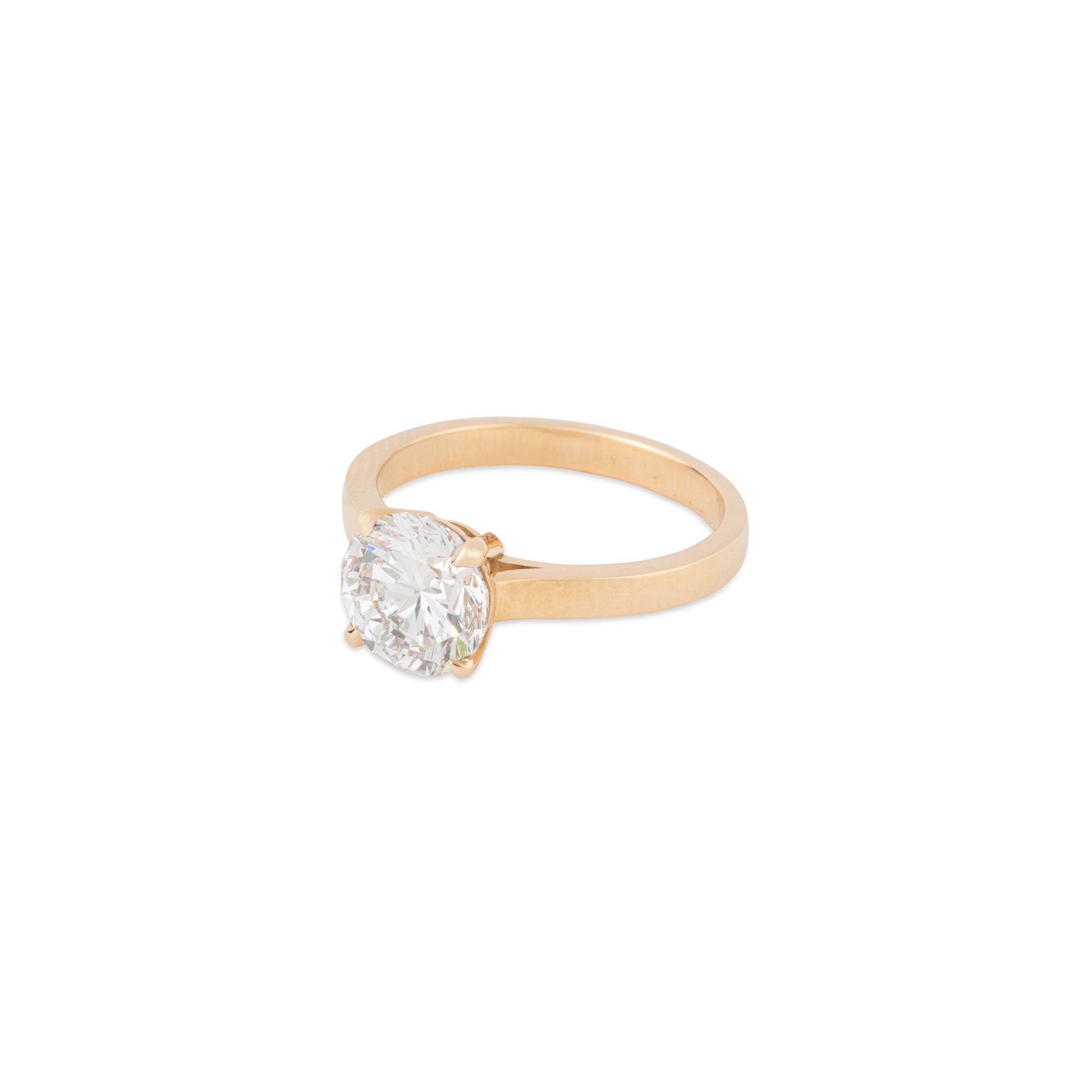 Bague solitaire en or avec diamant