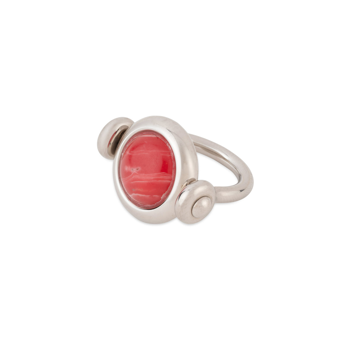 Hermès ring adorned with pink marble