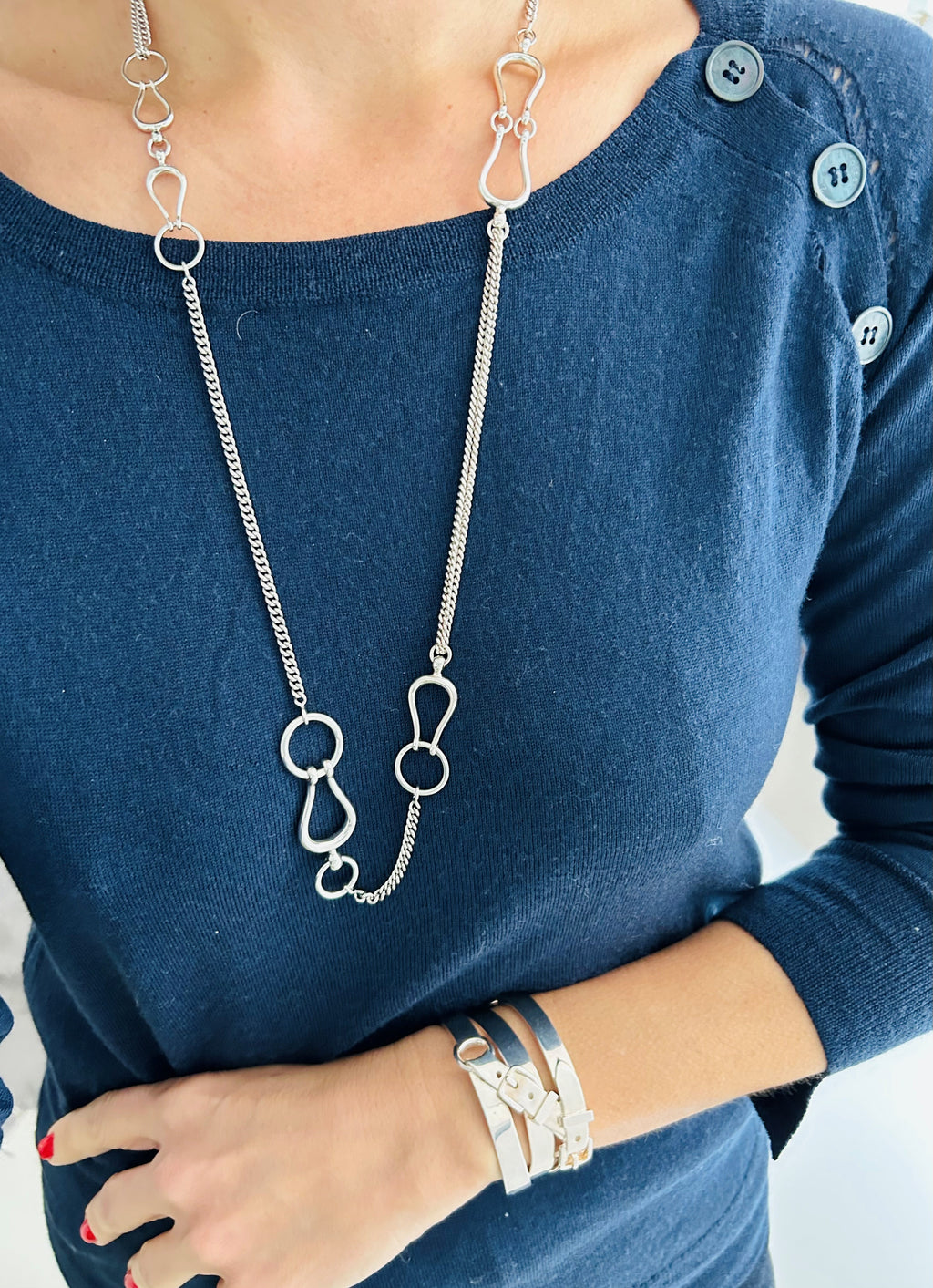 Sautoir de la maison Hermès en argent