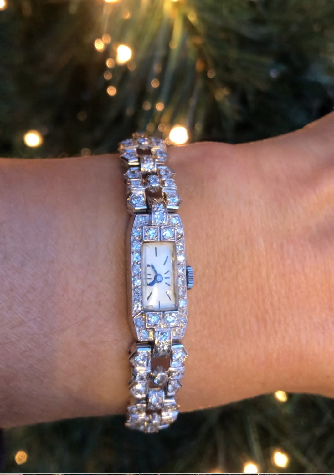 Montre platine et diamants 1930