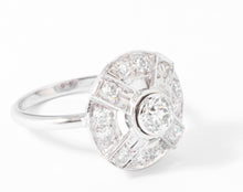 Charger l'image dans la galerie, Bague marguerite en platine or gris et diamants
