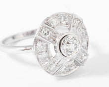 Charger l'image dans la galerie, Bague marguerite en platine or gris et diamants
