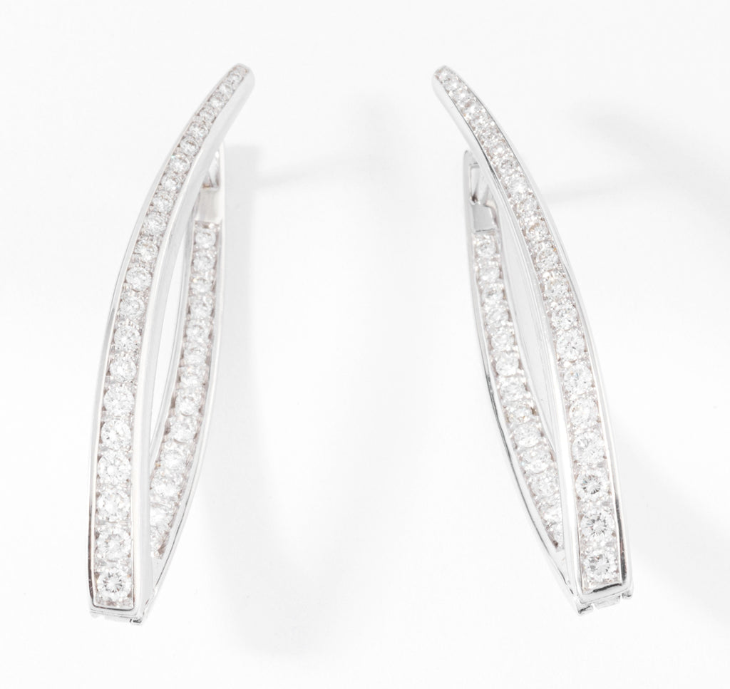 Boucles d'oreilles géométrique en diamant