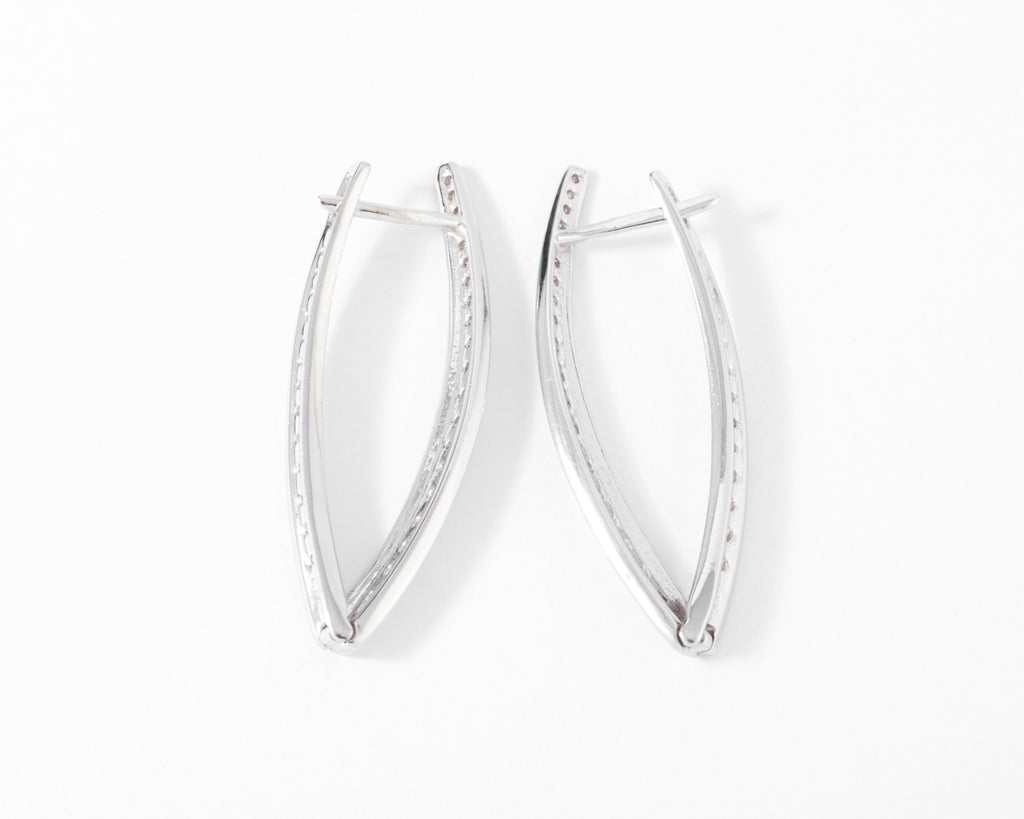 Boucles d'oreilles géométrique en diamant