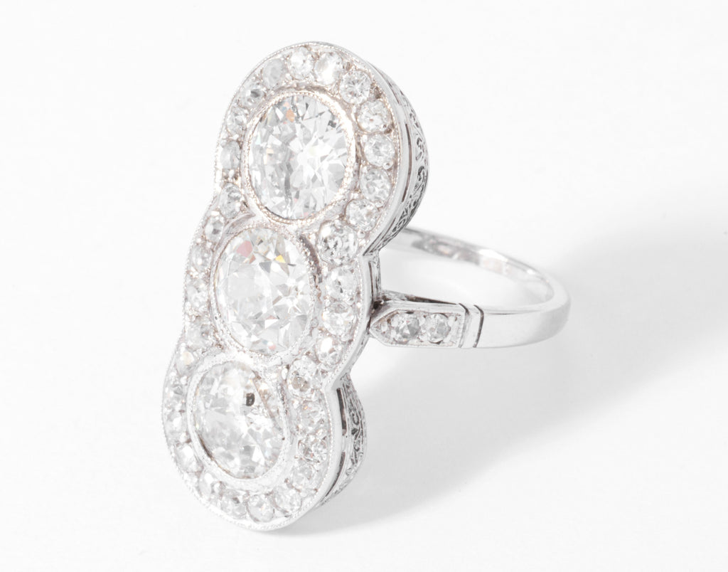 Bague vous et moi en platine et diamant